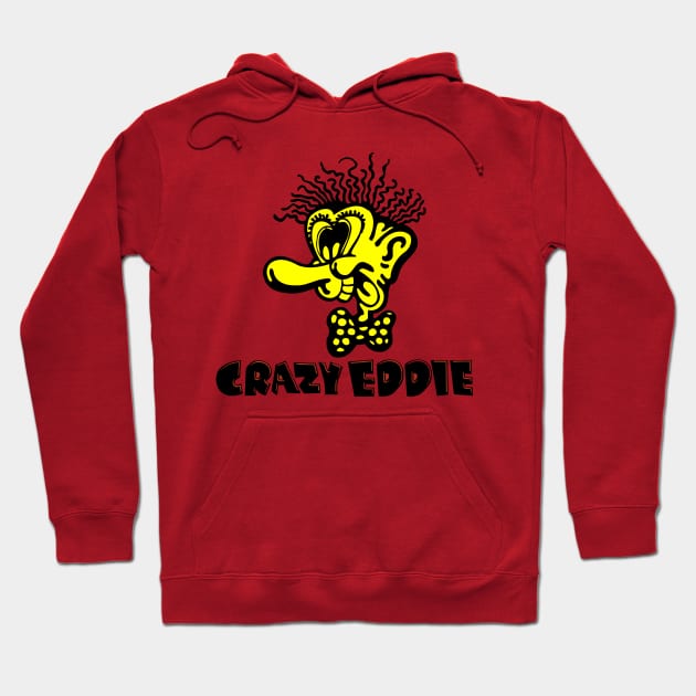 Crazy Eddie [Defunct Electronics Chain] Hoodie by Defunct Logo Series